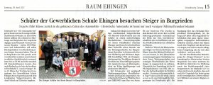 Read more about the article Besuch bei Steiger in Burgrieden