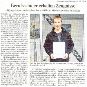 Read more about the article Berufsschüler erhalten Zeugnisse